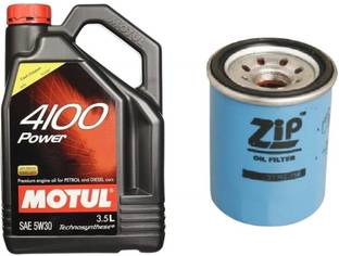 MOTUL 4100 POWER 5W30 ENGINE OIL & OIL FILTER FOR CIVIC Synthetic Blend Engine Oil