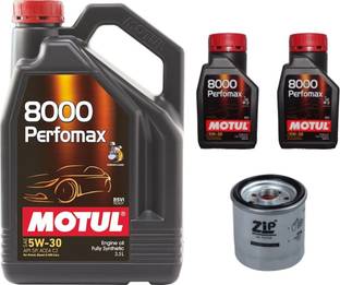 MOTUL 8000 Perfomax 5W-30 & Oil Filter Combo for Toyoto Corolla Altis(Petrol) - Full-Synthetic Engine Oil