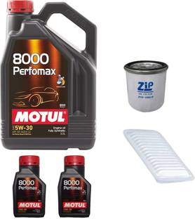 MOTUL 8000 Perfomax 5W-30, Oil & Air Filter Combo for TOYOTO COROLLA(Petrol) - Full-Synthetic Engine Oil