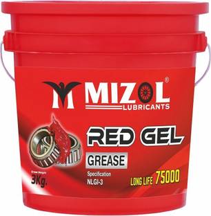 Mizol New Premium_Quality 3kg Calcium Based Red Gel Calcium Wheel Bearing Grease