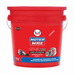 MOTER MAX New_Premium Quality 3KG All Purpose AP-3 Plus Long Life Specification NLGI-3 Calcium Based Grease