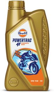 Gulf POWERTRAC 4T SAE 15W50 2 Wheeler Bike High Performance Engine Oil