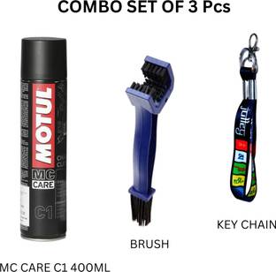 MOTUL MTCD-095 CHAIN MC CARE C1 Chain Clean & Brush with Key Chain Chain Oil