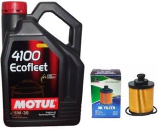 MOTUL 4100-Ecofleet 5w30 & Oil filter Combo For Maruti Swift Dzire (DIESEL) Synthetic Blend Engine Oil