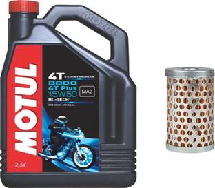 MOTUL 3000 4T 15W50 2.5L & OIL FILTER Synthetic Blend Engine Oil