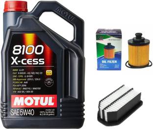MOTUL 8100 XCESS-5W-40, Oil & Air Filter Combo for Maruti Swift Dzire (DIESEL) Full-Synthetic Engine Oil
