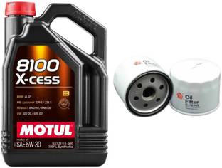 MOTUL 4100 POWER 5W30 ENGINE OIL & OIL FILTER FOR SANTRO Full-Synthetic Engine Oil