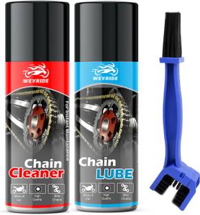 Weyride Bike Chain Cleaner Spray and Bike Lubricant with Cleaning Bursh For Bike W_f1 & Bicycle Chain Cleaner Lubricant & Protects Chain Oil (150ml Each) Chain Oil