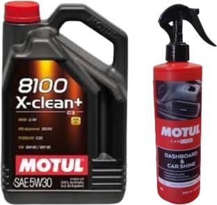 MOTUL 8100 X-Clean 5w30 5Ltr+ Dash board(500ml) High Performance Engine Oil