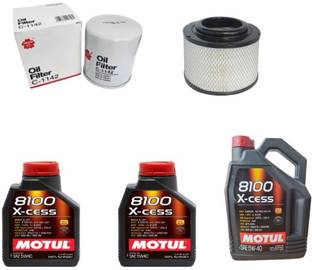 MOTUL 8100 XCESS 5W40 Engine Oil, Air & Oil filters Combo INNOVA DIESEL Full-Synthetic Engine Oil