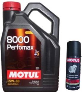 MOTUL 8000 Perfomax 5W30 With Throttle body clean 100ml Combo 5W30 Full-Synthetic Engine Oil