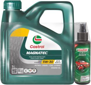 Castrol MAGNATEC 5W30(3L)+3-IN-1 SHINER(100ML) Full-Synthetic Engine Oil