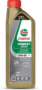 Castrol POWER1 CRUISE 20W-50 4T Engine Oil for High Performance Bikes|3-in-1 Synthetic Technology|BS VI Ready Full-Synthetic Engine Oil