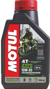 MOTUL 3100 Gold 4T 10W-30 Gold 10W-30 Technosynthese Synthetic Blend Engine Oil