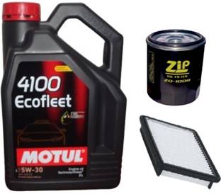 MOTUL 4100 Ecofleet 5w30, Oil & Air filter Combo For Maruti ERTIGA (PETROL) Synthetic Blend Engine Oil