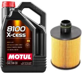 MOTUL 8100 XCESS 5W30 ENGINE OIL & OIL FILTER FOR BEAT Full-Synthetic Engine Oil