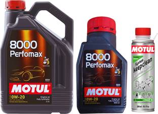 MOTUL 8000 Perfomax 0W20 Oil 3.5L and 0.5L (4L) With Gasoline 300ml Combo 0W20 Full-Synthetic Engine Oil