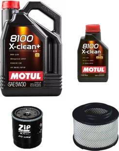MOTUL 8100 X-CLEAN 5W30, Air & Oil filter Combo for TOYOTA INNOVA (Petrol) Full-Synthetic Engine Oil