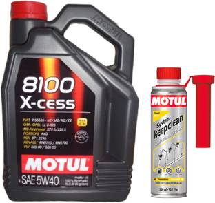 MOTUL 8100 X-CESS 5W-40(5l)+SYSTEM KEEP CLEAN DIESEL(300ml)Combo Full-Synthetic Engine Oil