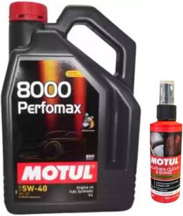 MOTUL 8000 perfomax 5w40 with leather clean combo 5w40 Full-Synthetic Engine Oil