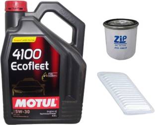 MOTUL 4100-ECOFLEET 5W30, Oil & Air filter Combo For TOYOTO COROLLA(Petrol) Synthetic Blend Engine Oil