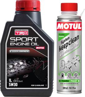 MOTUL TRD SPORT 5W30 ENGINE OIL FOR CAR - 1L WITH PETROL KEEP GASOLINE 300ML COMBO 5W30 Full-Synthetic Engine Oil