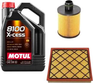 MOTUL 8100 5W30 Engine Oil, Air & Oil filters Combo CRUZE PETROL Full-Synthetic Engine Oil