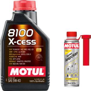 MOTUL 8100 X-CESS 5W-40(1l)+SYSTEM KEEP CLEAN DIESEL(300ml)Combo Full-Synthetic Engine Oil
