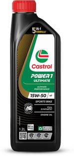Castrol POWER1 ULTIMATE 15W-50 4T 5-in-1 Full Synthetic Technology | For High-Performance Bikes | BS6 Ready Full-Synthetic Engine Oil