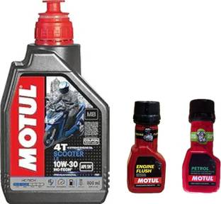 MOTUL SCOOTER LE 10W-30(0.800liter)+Engine flush(50ml)+Petrol system clean(50ml)COMBO Technosynthese (Semi Synthetic)