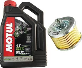 MOTUL 3100 15W50 ENGINE OIL and OIL Filter For bullet bs6 High Performance Engine Oil