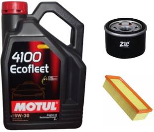 MOTUL 4100 5W30 & Air&Oil filter Combo For Maruti WagonR(P/New) Synthetic Blend Engine Oil