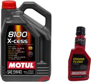 MOTUL 8100 X-CESS 5W-40(5l)+Engine Flush(250ml)Combo Full-Synthetic Engine Oil