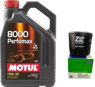 MOTUL 8000 Perfomax 5W-30 & Oil Filter Combo for Maruti VAN (PETROL) Full-Synthetic Engine Oil