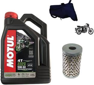 MOTUL 3100 15W50 2.5L ENGINE OIL &OIL FILTER WITH BODY COVER FOR BULLET High Performance Engine Oil