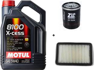 MOTUL 8100 XCESS 5W-40, Oil & Air Filter Combo for Maruti CIAZ (PETROL) Full-Synthetic Engine Oil