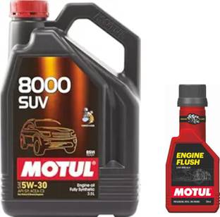 MOTUL 8000 SUV 5W30(3.5l)+Engine Flush(250ml)Combo Full-Synthetic Engine Oil
