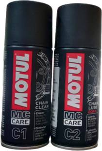 MOTUL CHAIN CLEAN C1 & CHAIN LUBE C2 MC CARE 150ML COMBO pack Fork Oil
