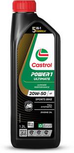 Castrol POWER1 ULTIMATE 20W-50 4T 5-in-1 Full Synthetic Technology | For High-Performance Bikes | BS6 Ready Full-Synthetic Engine Oil