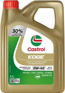 Castrol EDGE 0W-40 Advanced Full Synthetic Engine Oil for Cars | ACEA C3 | Full-Synthetic Engine Oil