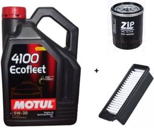 MOTUL 4100 Ecofleet 5w30 - Oil & Air Filter Combo for Maruti CELERIO (PETROL) Synthetic Blend Engine Oil