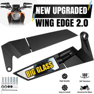 Atoray Manual Rear View Mirror For KTM, Yamaha, Bajaj, Suzuki, Honda, Hero, BMW Universal For Bike