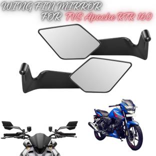 SRPHERE Manual Rear View Mirror For Hero, Bajaj, Honda, TVS, Universal For Bike Universal For Bike