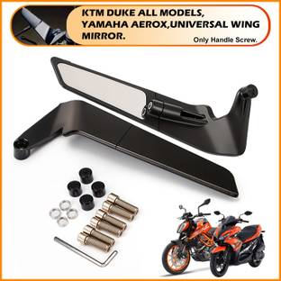 Atoray Manual Rear View Mirror For KTM, Yamaha, Honda, TVS, Universal For Bike Universal For Bike