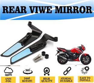 Durior Manual Rear View Mirror For TVS Appache RTR 160, Appache RTR 180