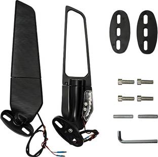 AutoPowerz Manual Rear View Mirror, Dual Mirror For Yamaha, Suzuki, KTM Universal For Bike