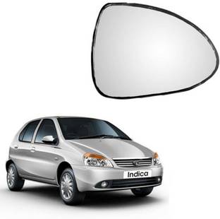 KING AUTO Manual Driver Side, Rear View Mirror For Tata Indica