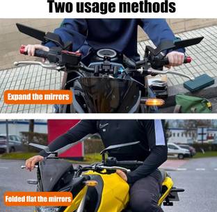 auto trends Manual Rear View Mirror For Universal For Bike Universal For Bike