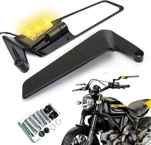 Atoray Manual Rear View Mirror For Universal For Bike Universal For Bike