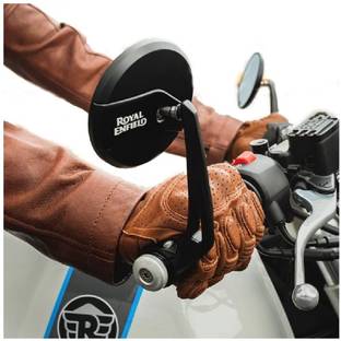 VermsBikers Manual Dual Mirror, Driver Side For Royal Enfield Classic 350, Classic 500, Universal For Bike